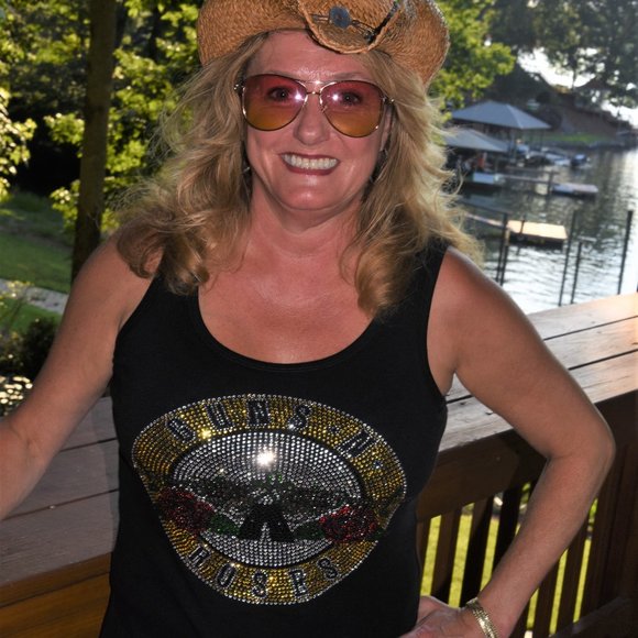 Guns N Roses   Rhinestone  bling sleeveless tank top  XS,S,M,L,XL,XXL,… - Picture 4 of 9